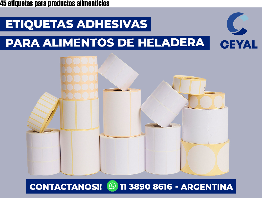 45 etiquetas para productos alimenticios