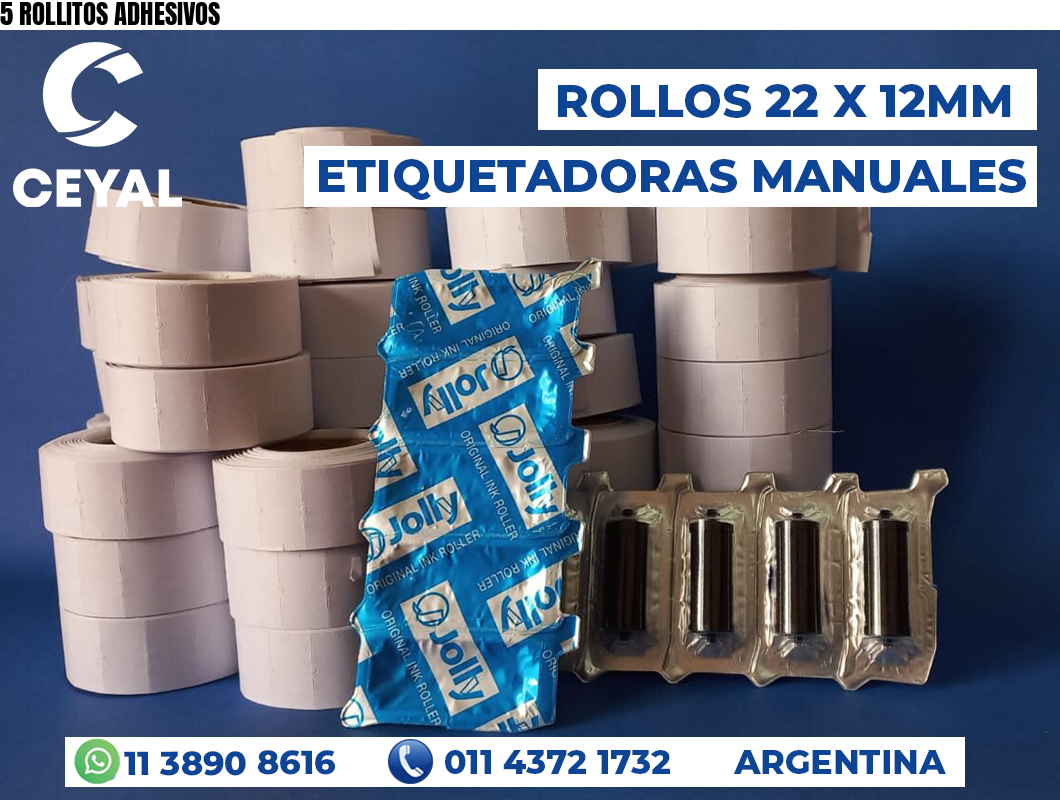 5 ROLLITOS ADHESIVOS