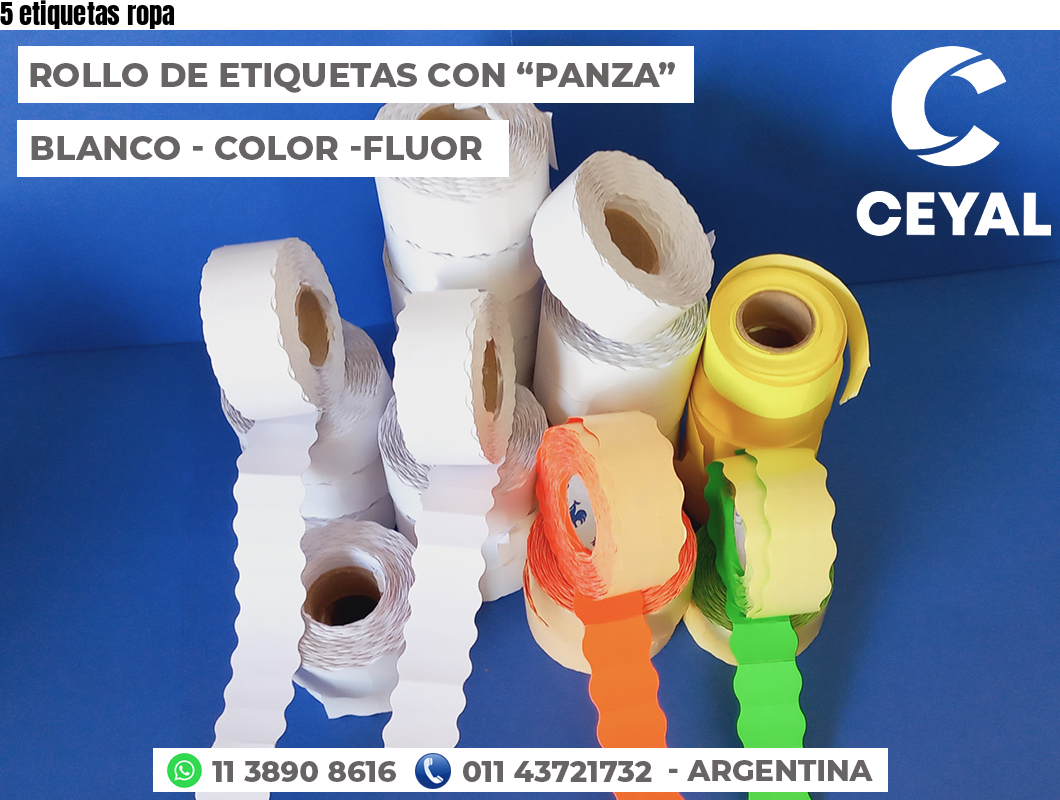 5 etiquetas ropa