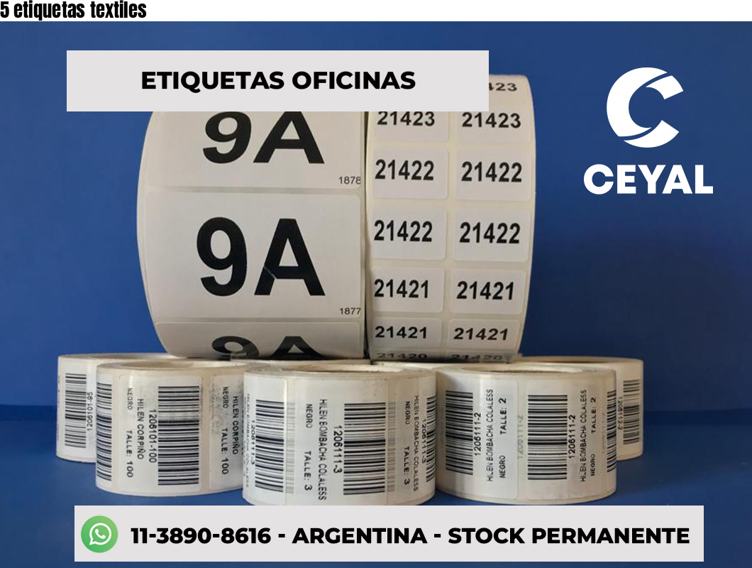 5 etiquetas textiles