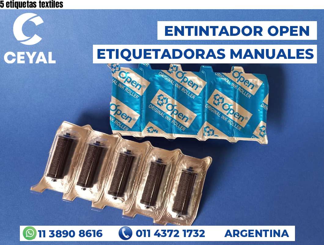 5 etiquetas textiles
