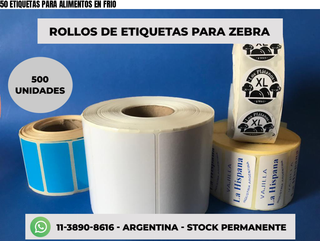 50 ETIQUETAS PARA ALIMENTOS EN FRIO