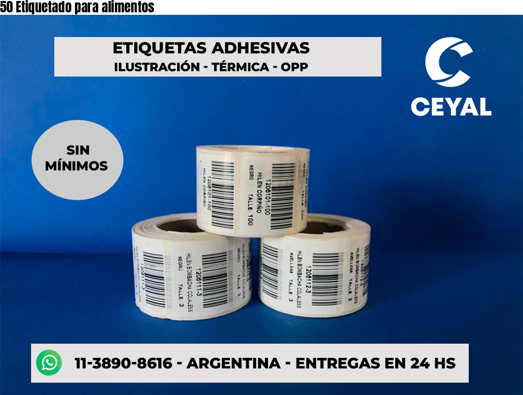 50 Etiquetado para alimentos