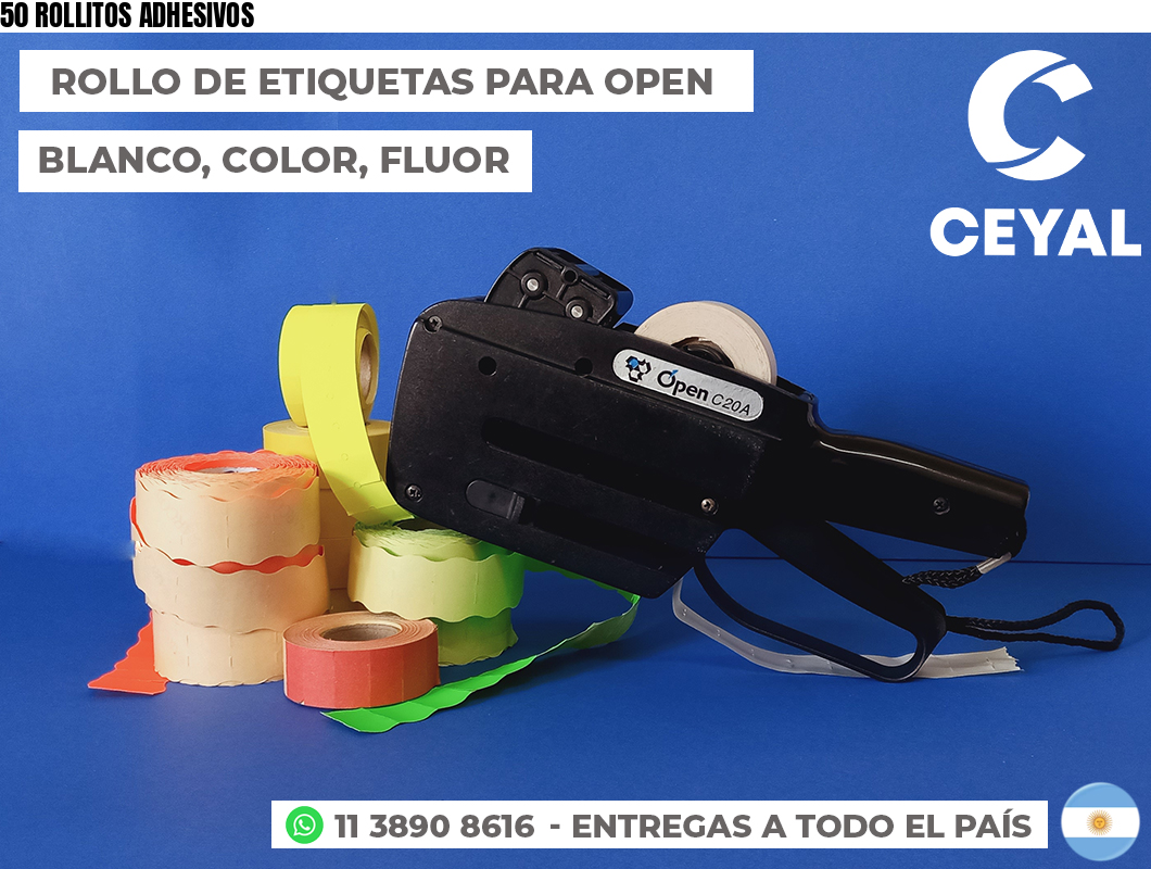 50 ROLLITOS ADHESIVOS