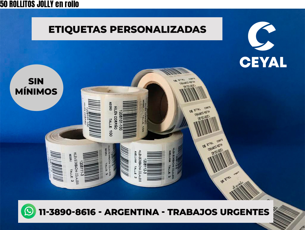 50 ROLLITOS JOLLY en rollo