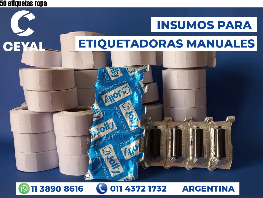 50 etiquetas ropa