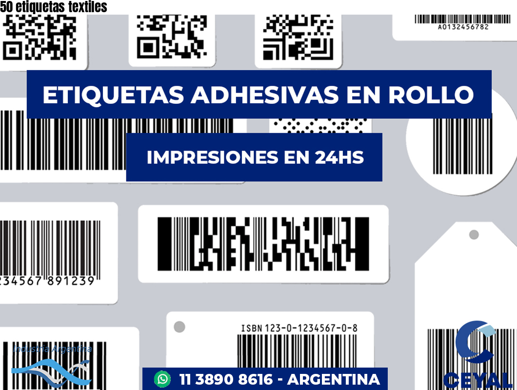 50 etiquetas textiles