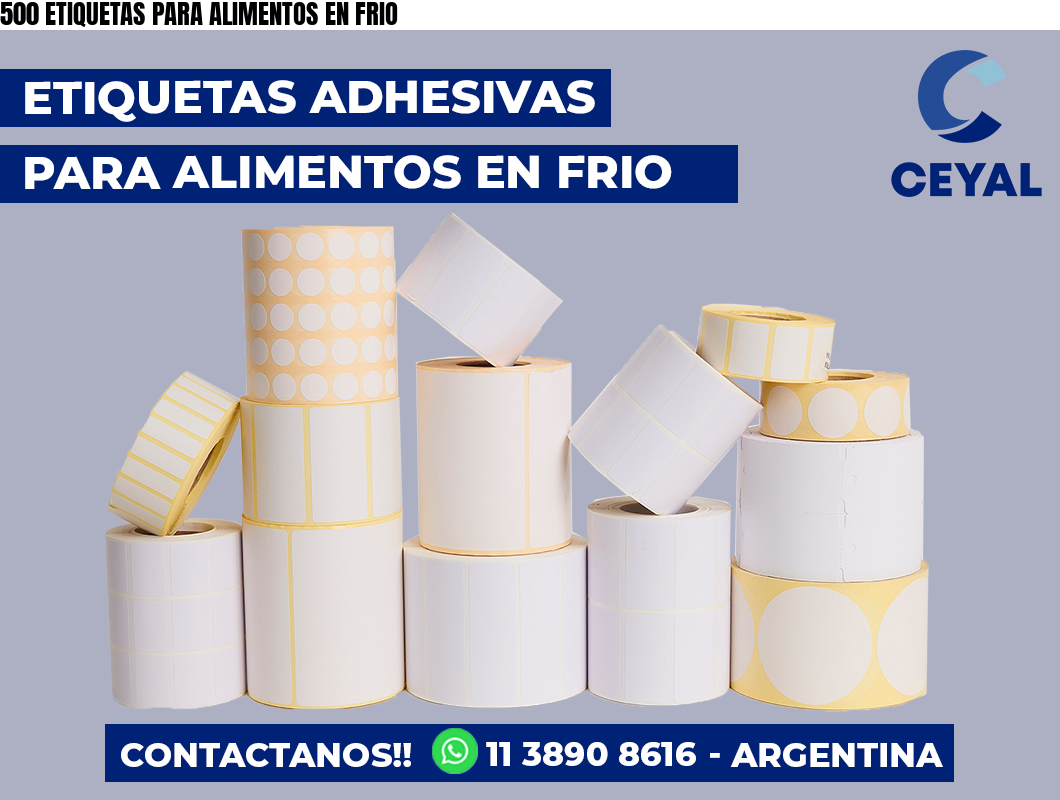 500 ETIQUETAS PARA ALIMENTOS EN FRIO