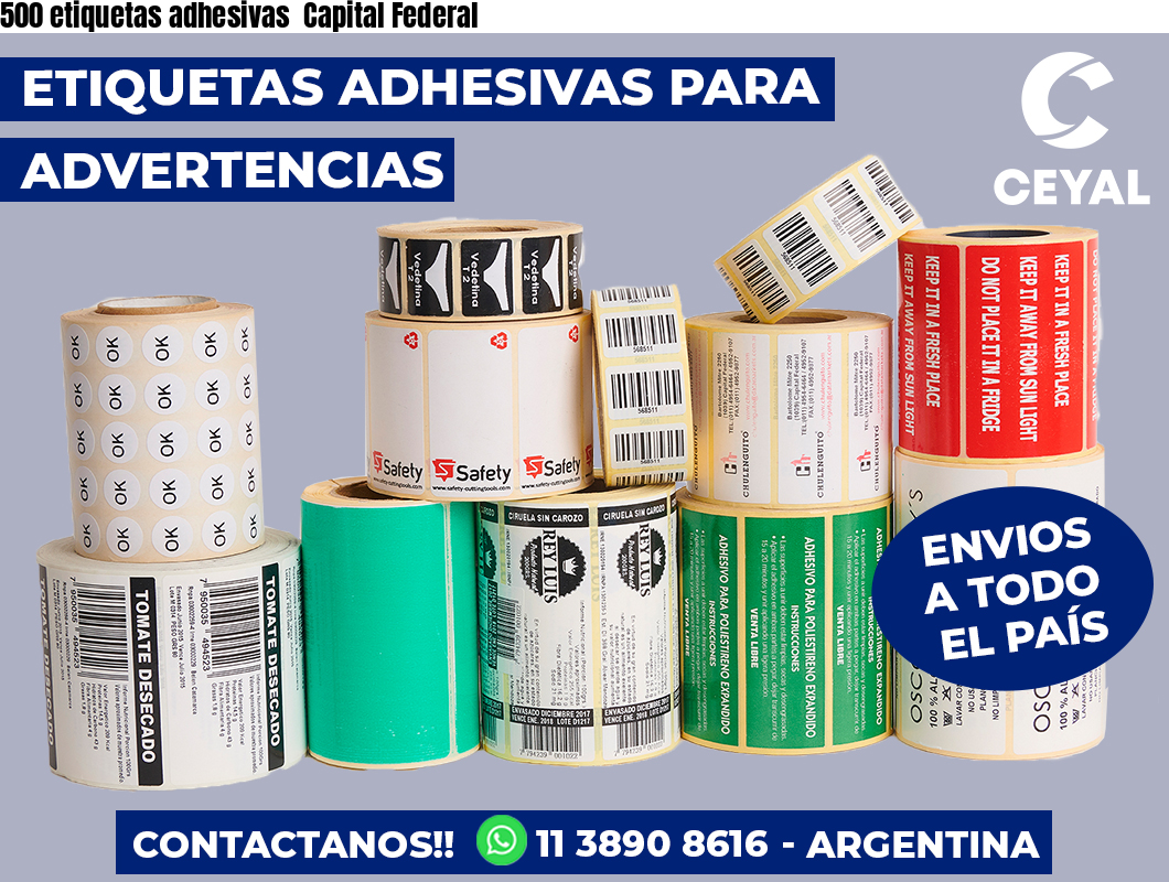 500 etiquetas adhesivas  Capital Federal