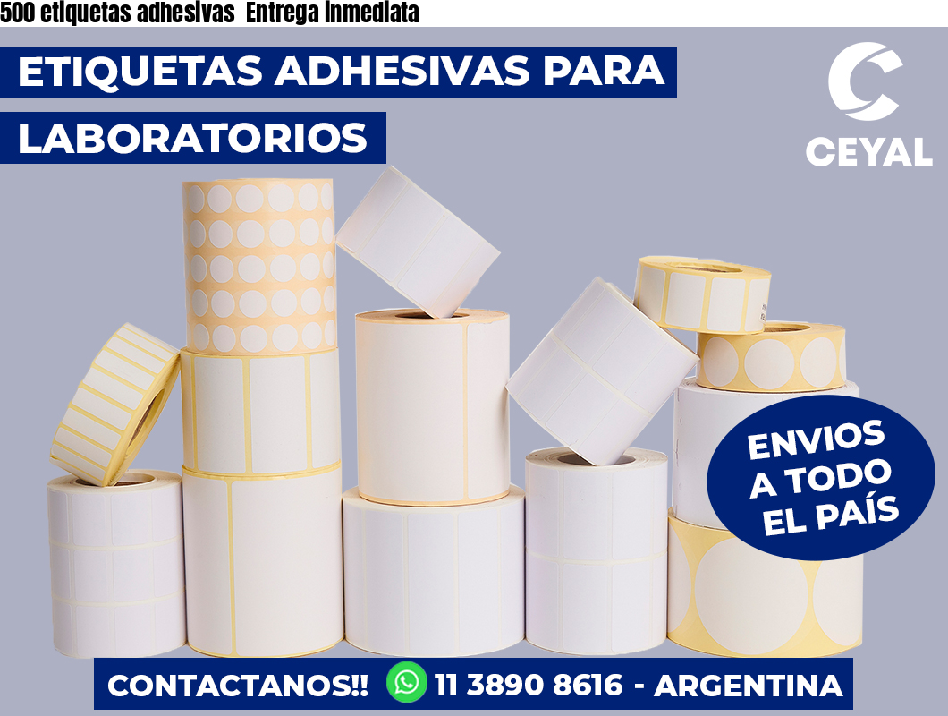 500 etiquetas adhesivas Entrega inmediata
