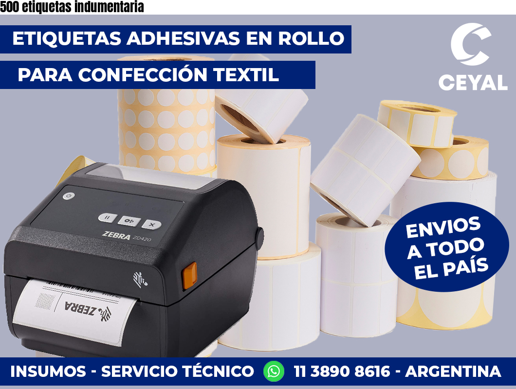 500 etiquetas indumentaria