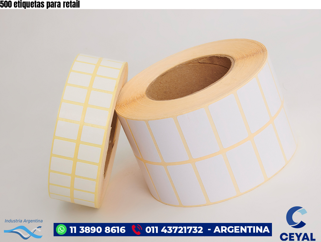 500 etiquetas para retail