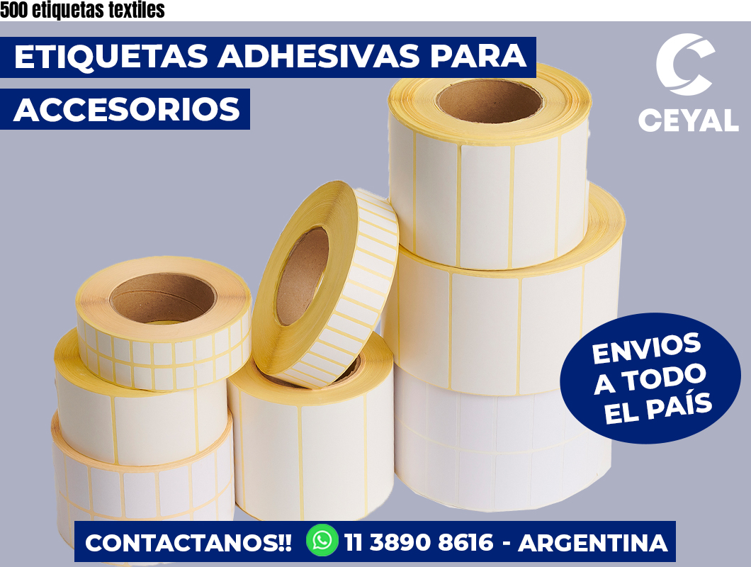 500 etiquetas textiles