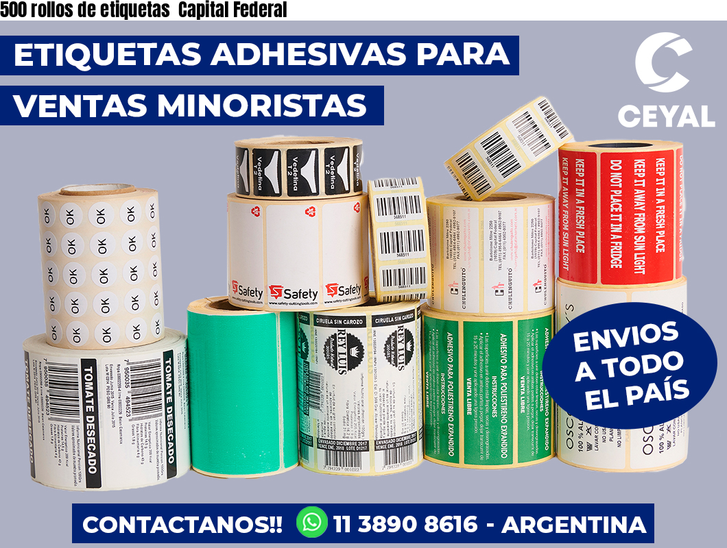 500 rollos de etiquetas  Capital Federal