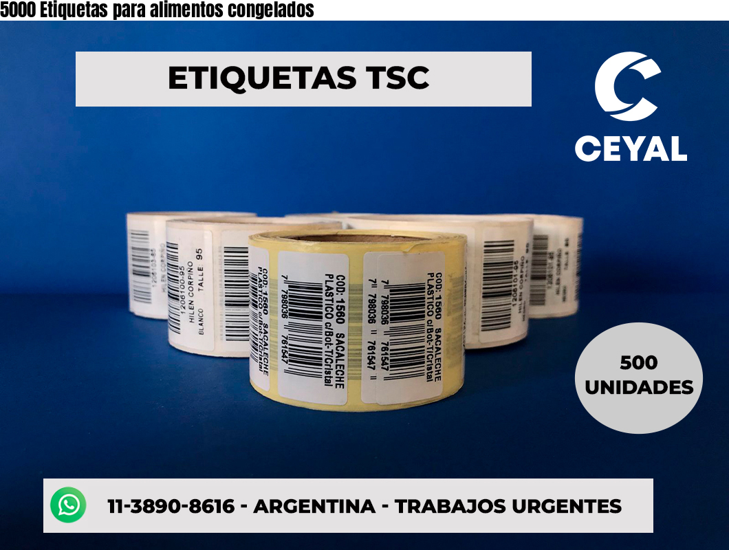 5000 Etiquetas para alimentos congelados