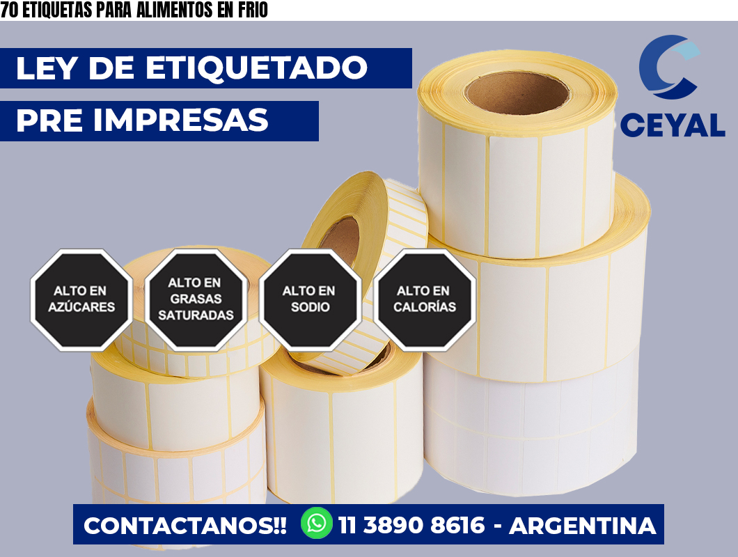 70 ETIQUETAS PARA ALIMENTOS EN FRIO