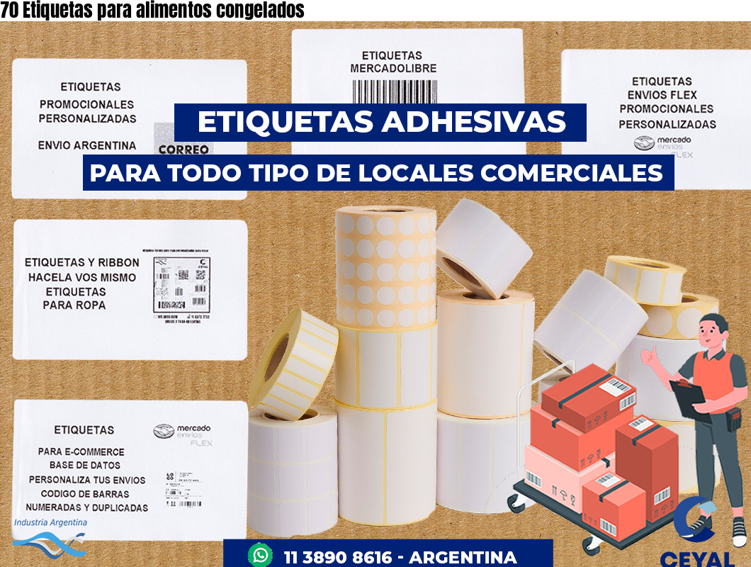 70 Etiquetas para alimentos congelados