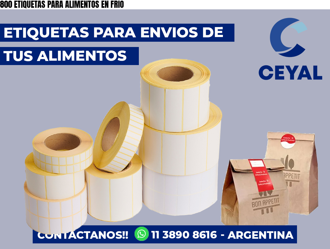 800 ETIQUETAS PARA ALIMENTOS EN FRIO
