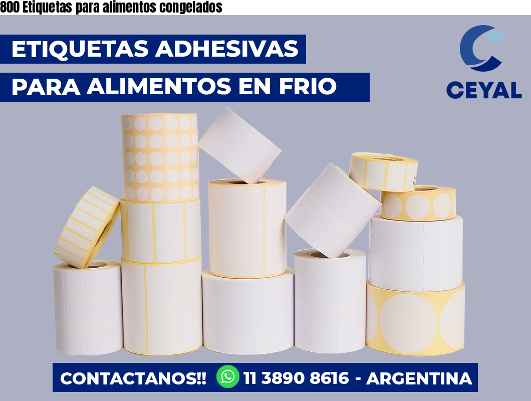 800 Etiquetas para alimentos congelados