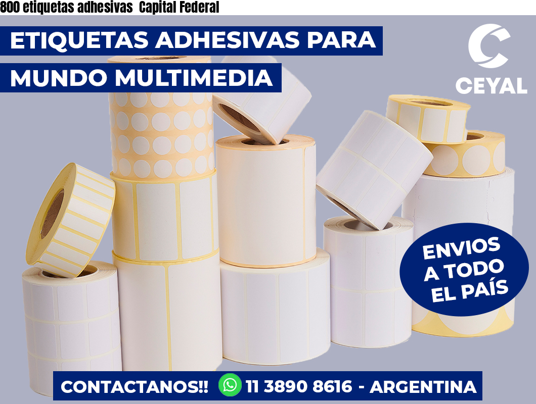 800 etiquetas adhesivas Capital Federal