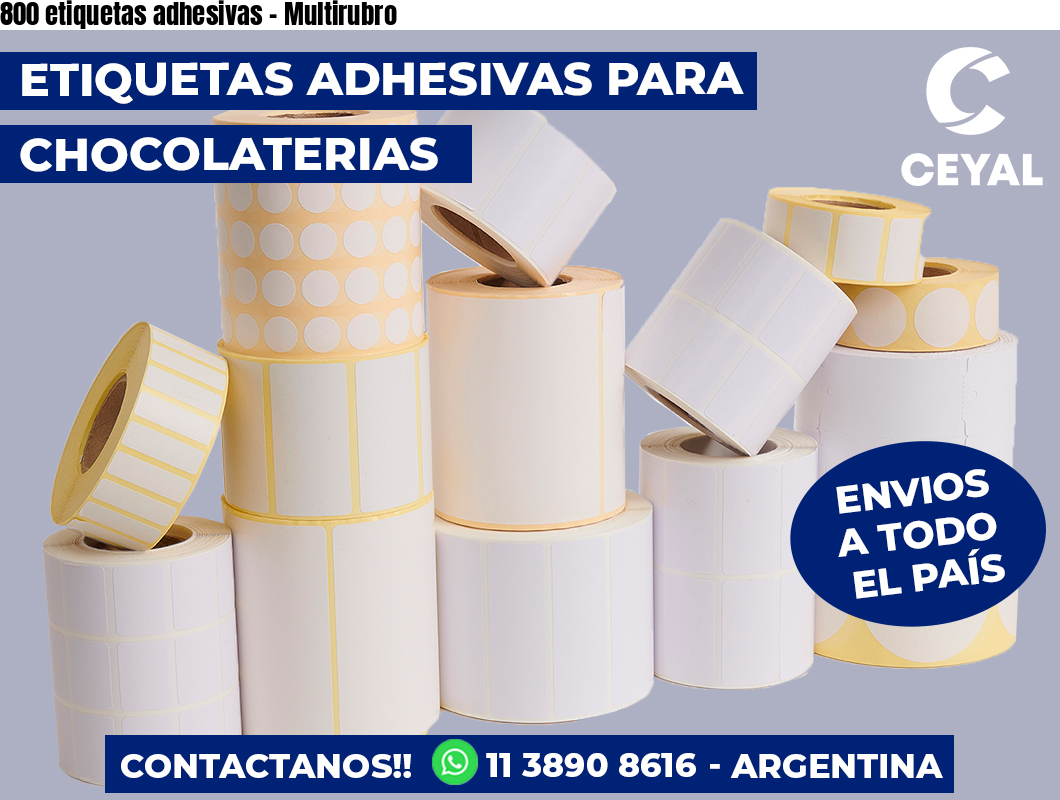 800 etiquetas adhesivas - Multirubro