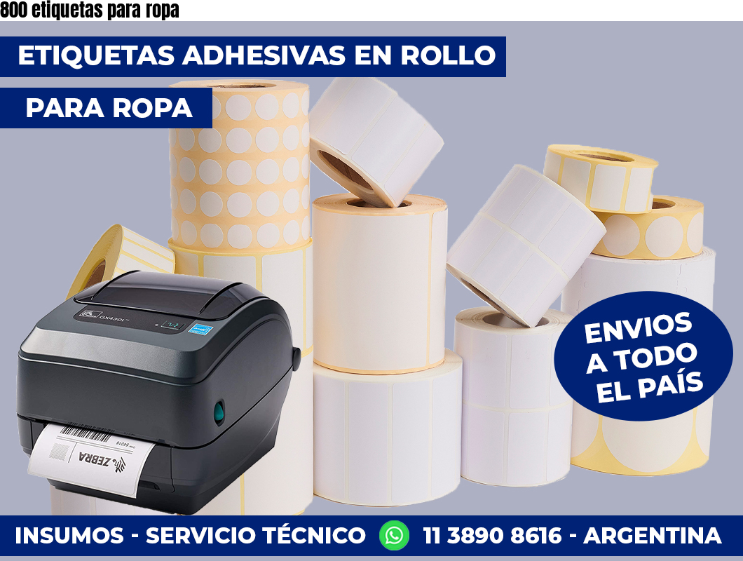 800 etiquetas para ropa