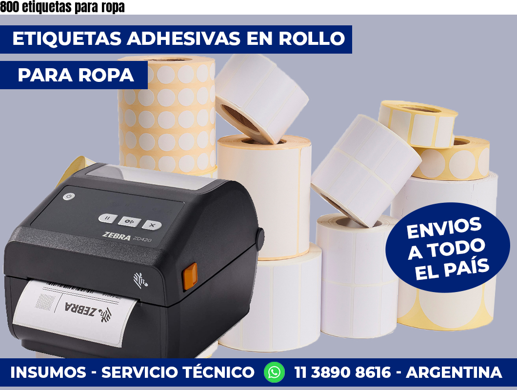 800 etiquetas para ropa