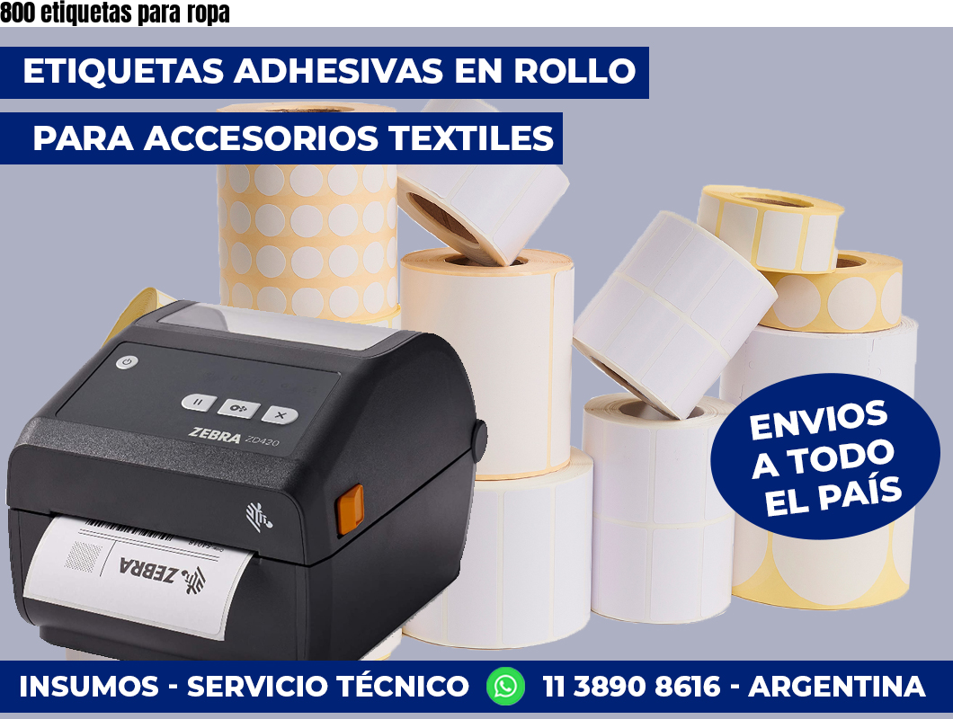 800 etiquetas para ropa