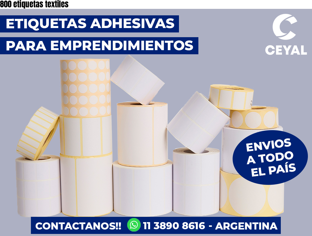 800 etiquetas textiles