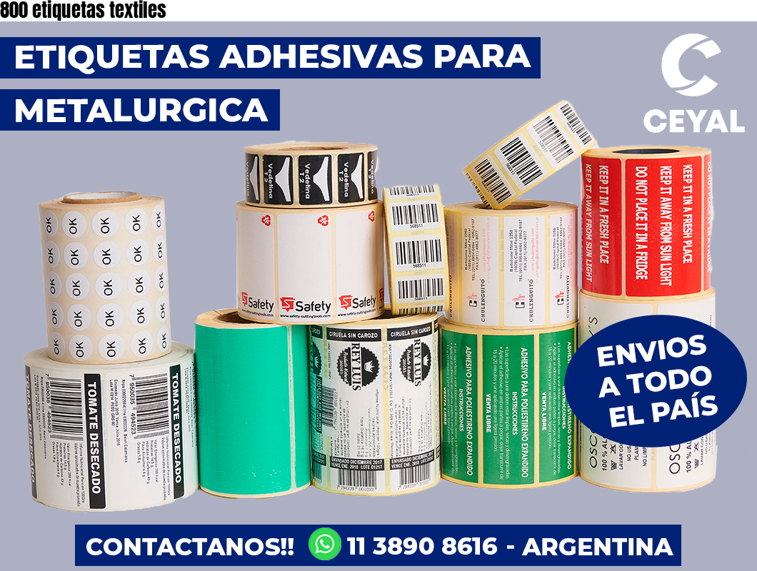 800 etiquetas textiles
