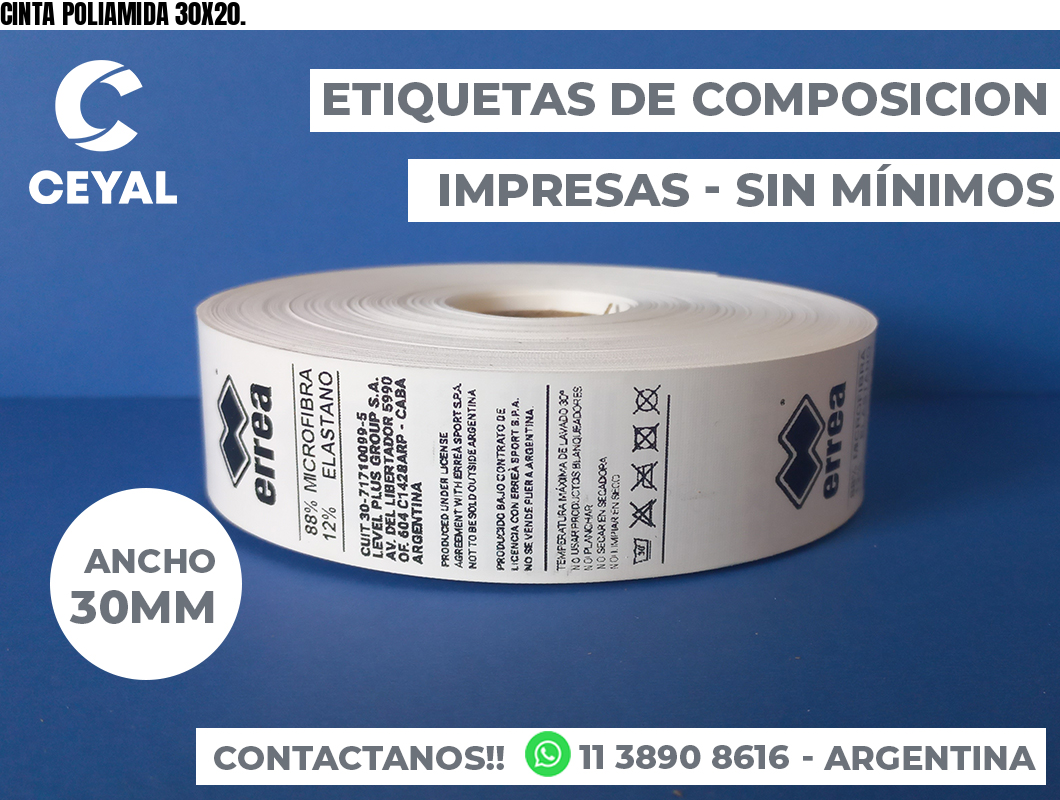 CINTA POLIAMIDA 30X20.