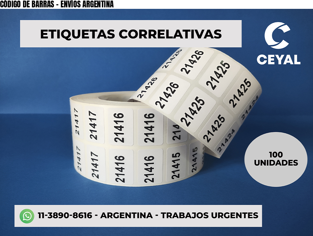 CÓDIGO DE BARRAS - ENVÍOS ARGENTINA