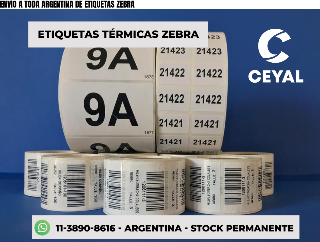 ENVÍO A TODA ARGENTINA DE ETIQUETAS ZEBRA