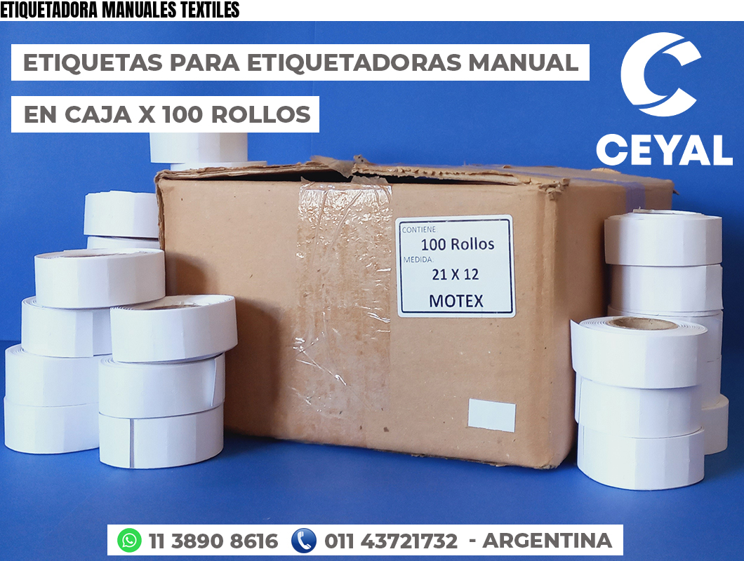 ETIQUETADORA MANUALES TEXTILES