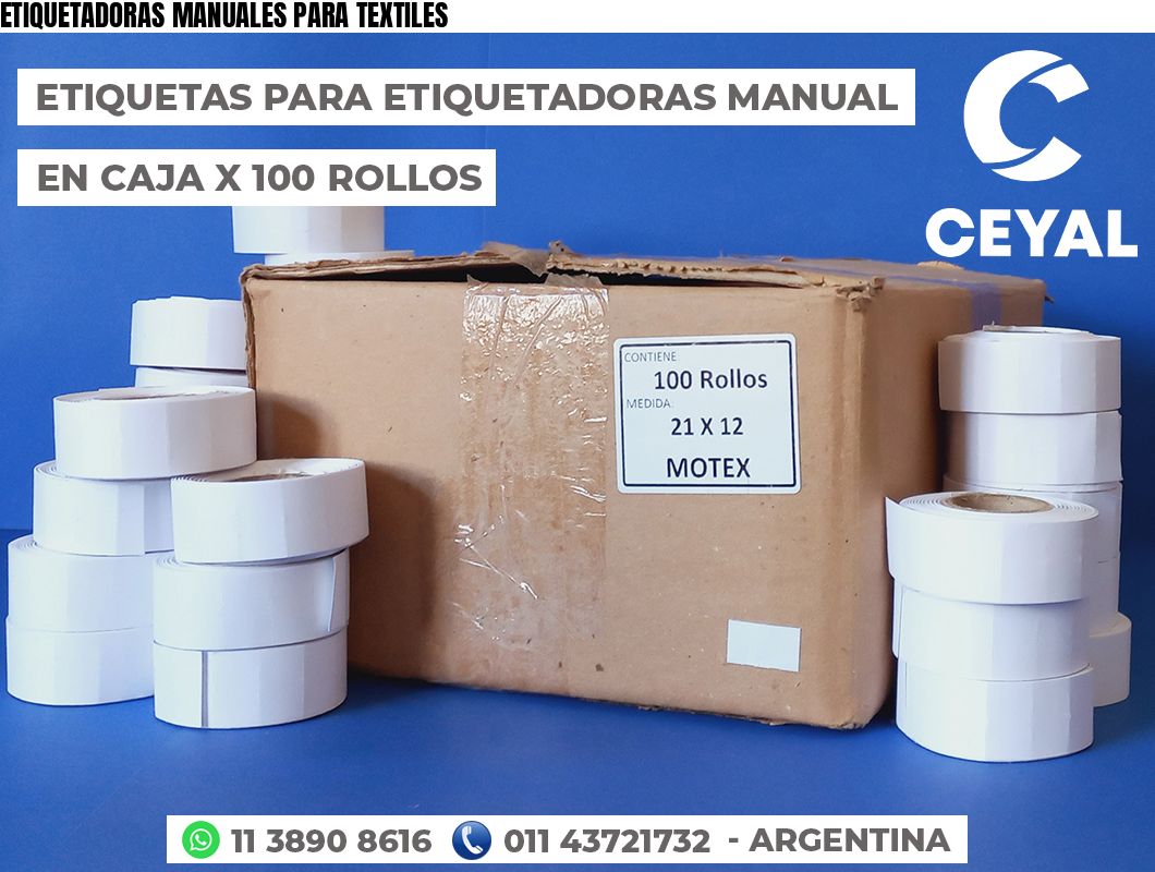 ETIQUETADORAS MANUALES PARA TEXTILES