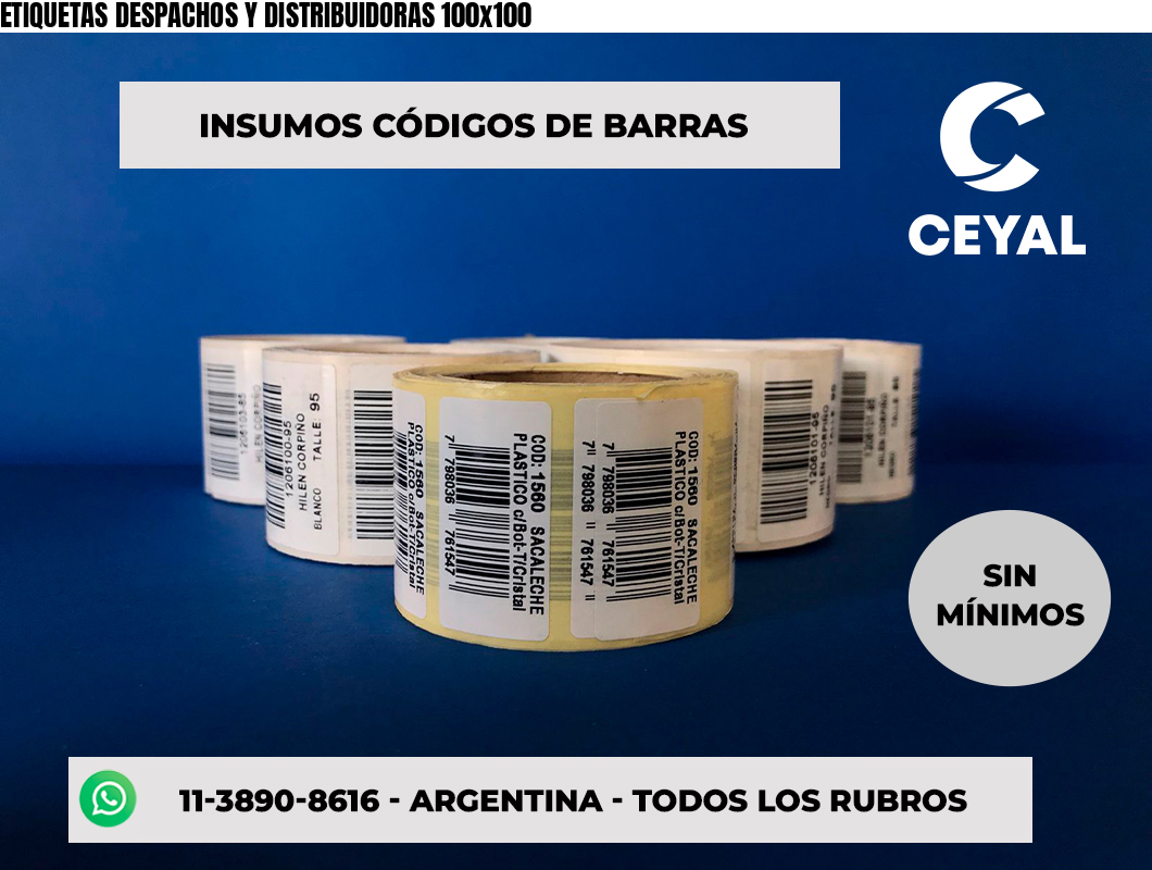 ETIQUETAS DESPACHOS Y DISTRIBUIDORAS 100x100