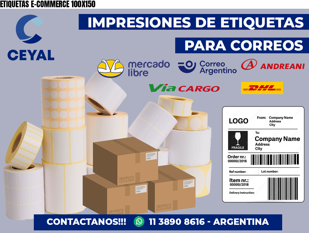 ETIQUETAS E-COMMERCE 100X150