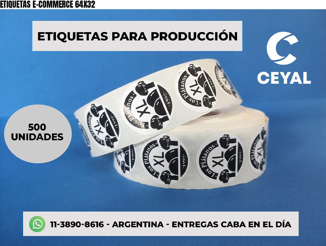 ETIQUETAS E-COMMERCE 64X32