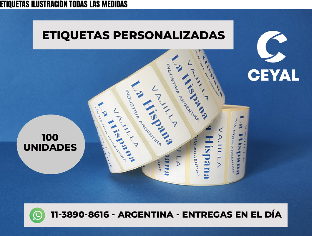 ETIQUETAS ILUSTRACIÓN TODAS LAS MEDIDAS