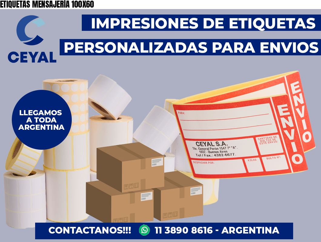 ETIQUETAS MENSAJERÍA 100X60