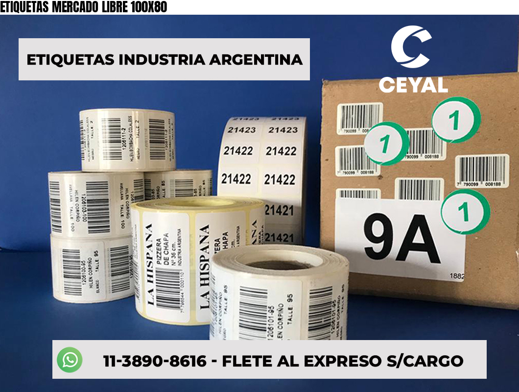 ETIQUETAS MERCADO LIBRE 100X80
