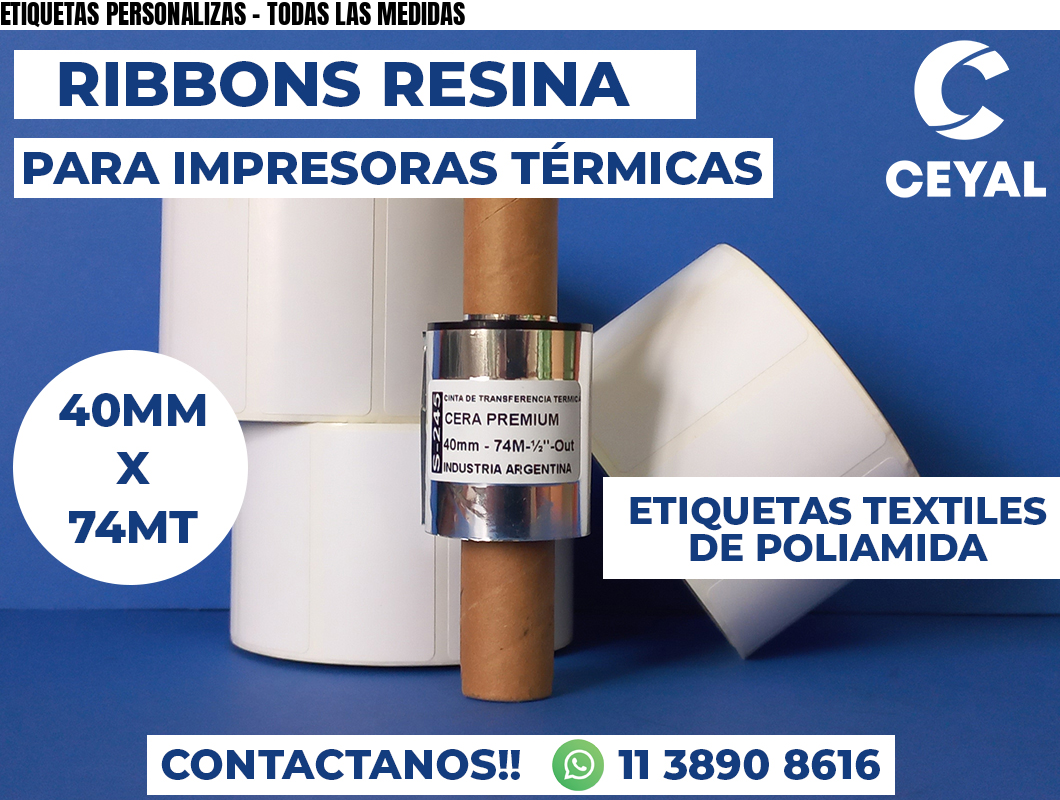 ETIQUETAS PERSONALIZAS - TODAS LAS MEDIDAS