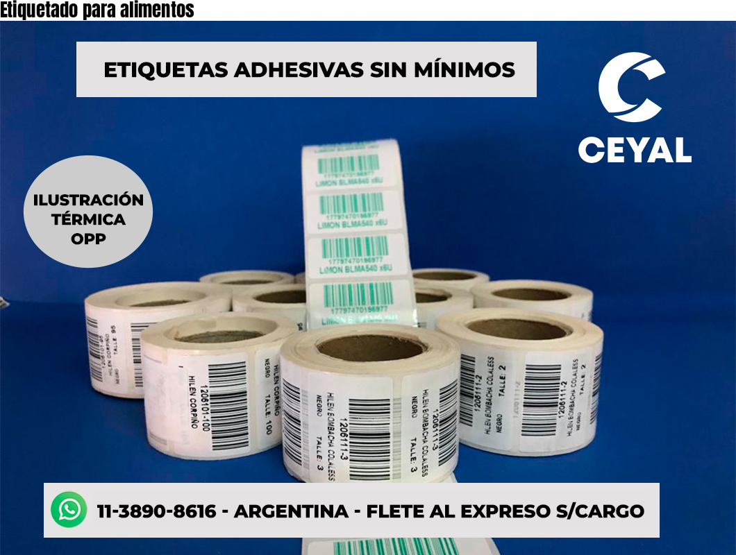 Etiquetado para alimentos