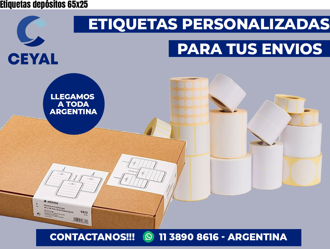 Etiquetas depósitos 65×25