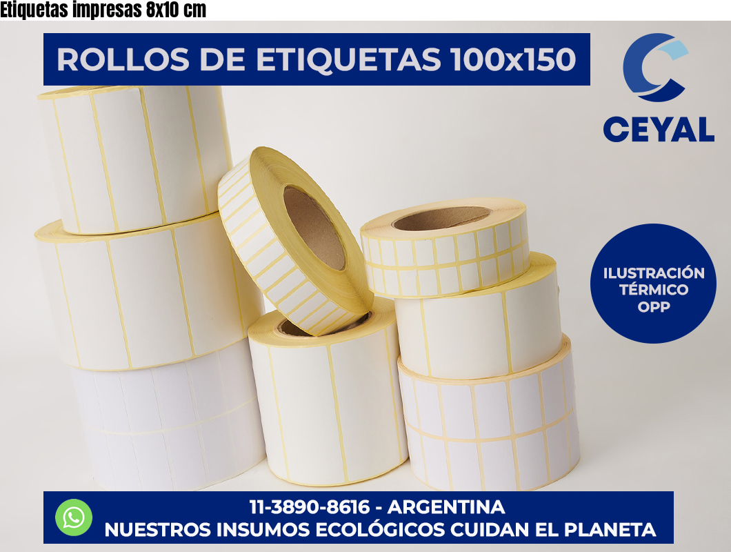 Etiquetas impresas 8×10 cm