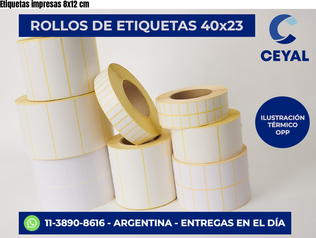 Etiquetas impresas 8×12 cm