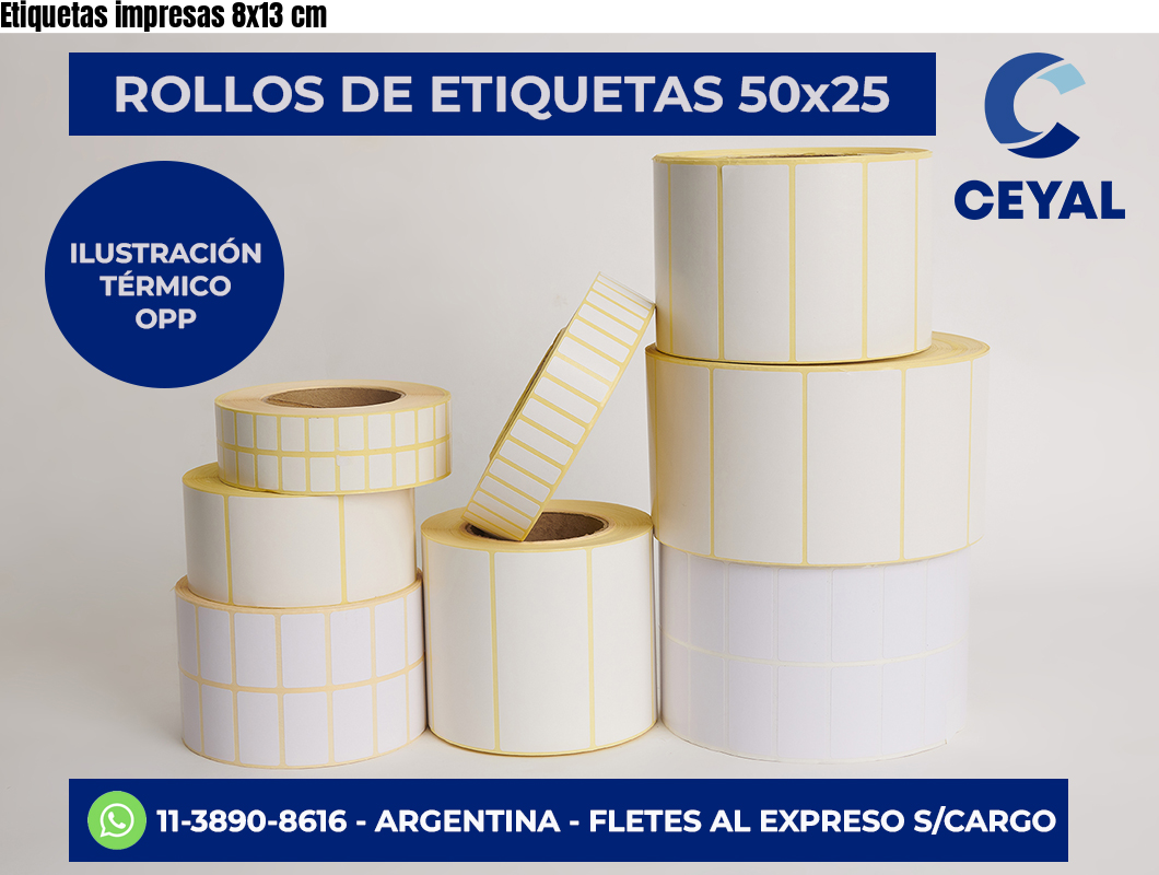 Etiquetas impresas 8×13 cm