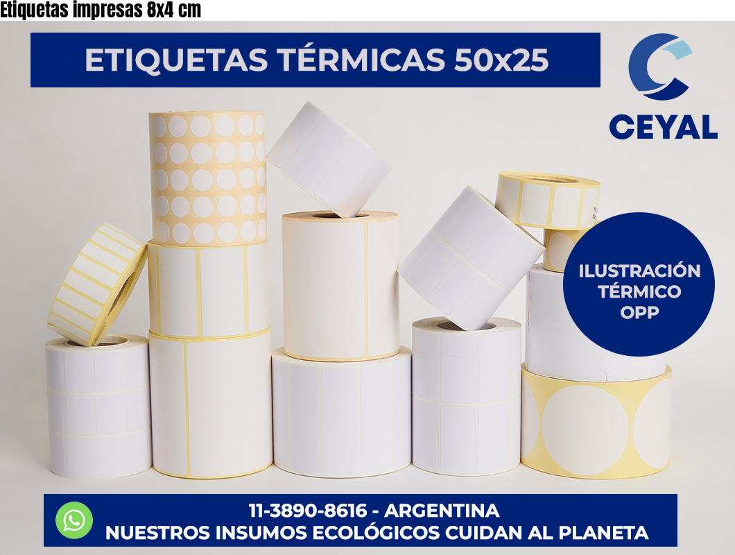Etiquetas impresas 8×4 cm
