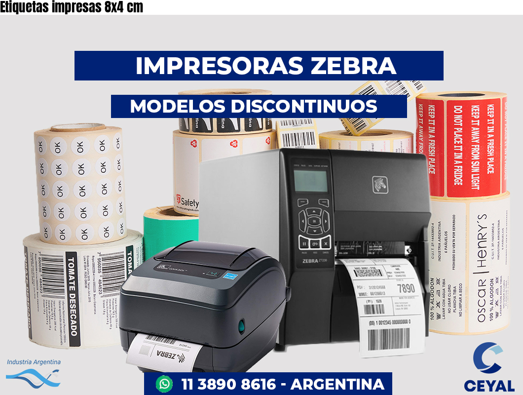 Etiquetas impresas 8x4 cm