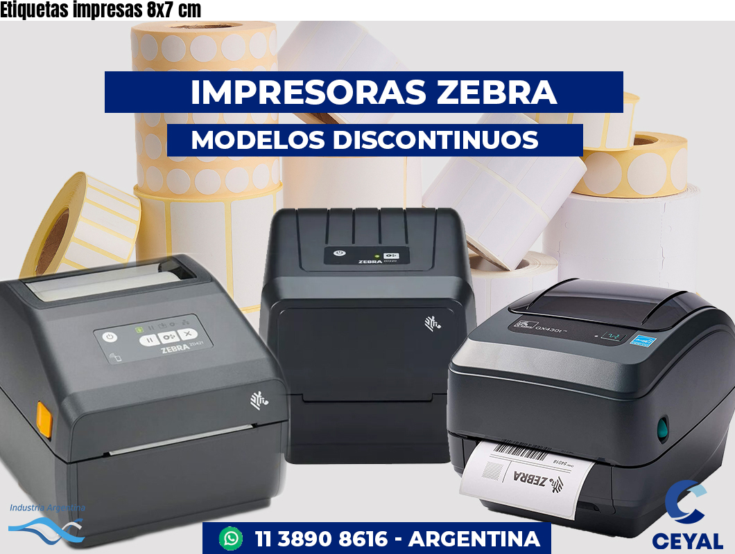 Etiquetas impresas 8x7 cm